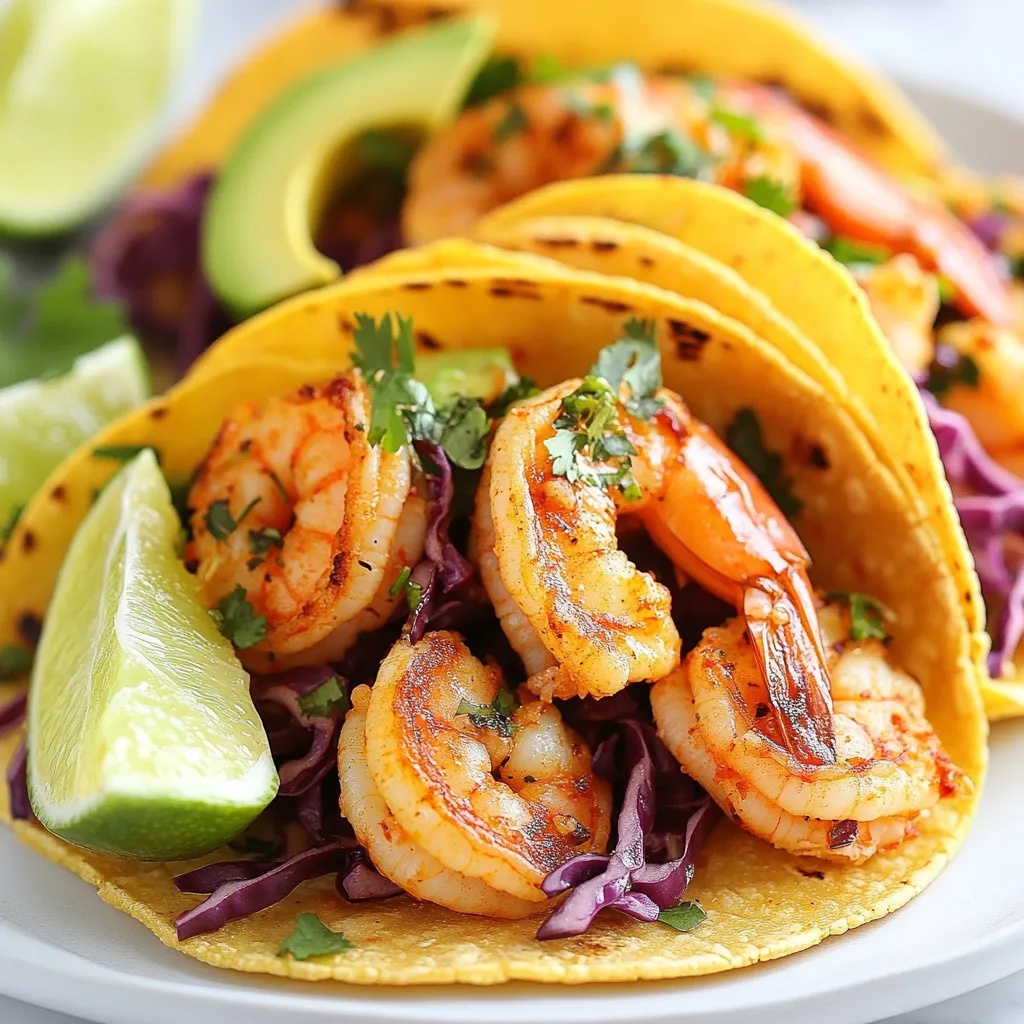 Würzige Knoblauch Garnelen Tacos Frisch und Lecker