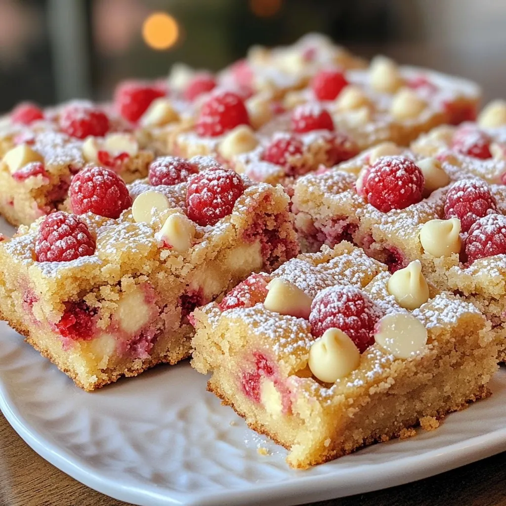 Raspberry White Chocolate Blondies Einfache Backanleitung