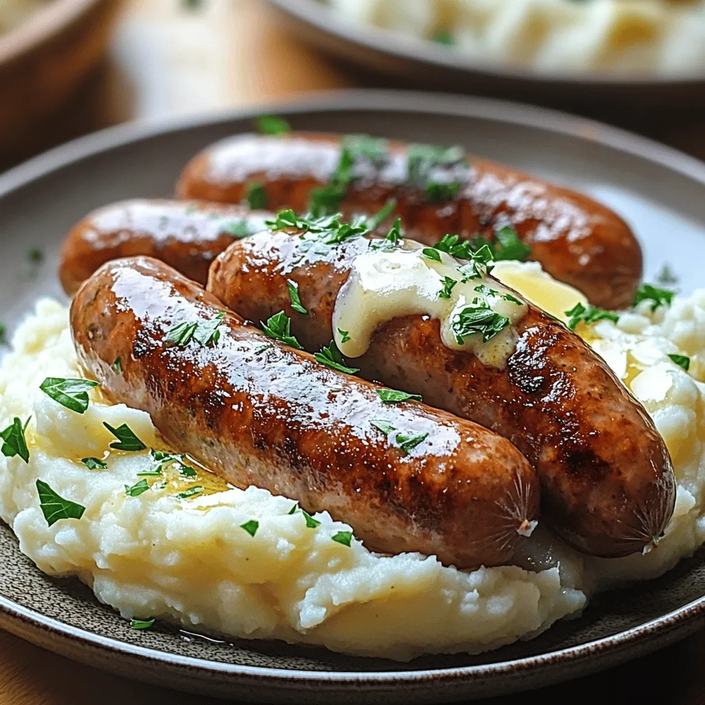 Bangers und Mash Herzhaftes Frühstücksvergnügen