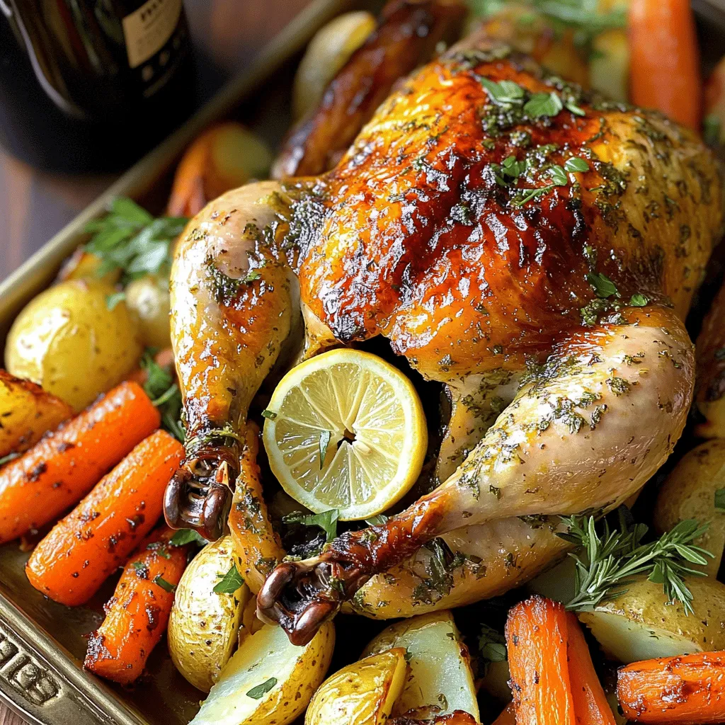 Knoblauchbutter Kräuter Rösthühnchen Geschmacksvoll