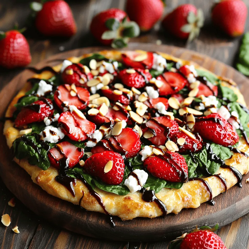 Strawberry Spinach Goat Cheese Flatbread Rezept einfach