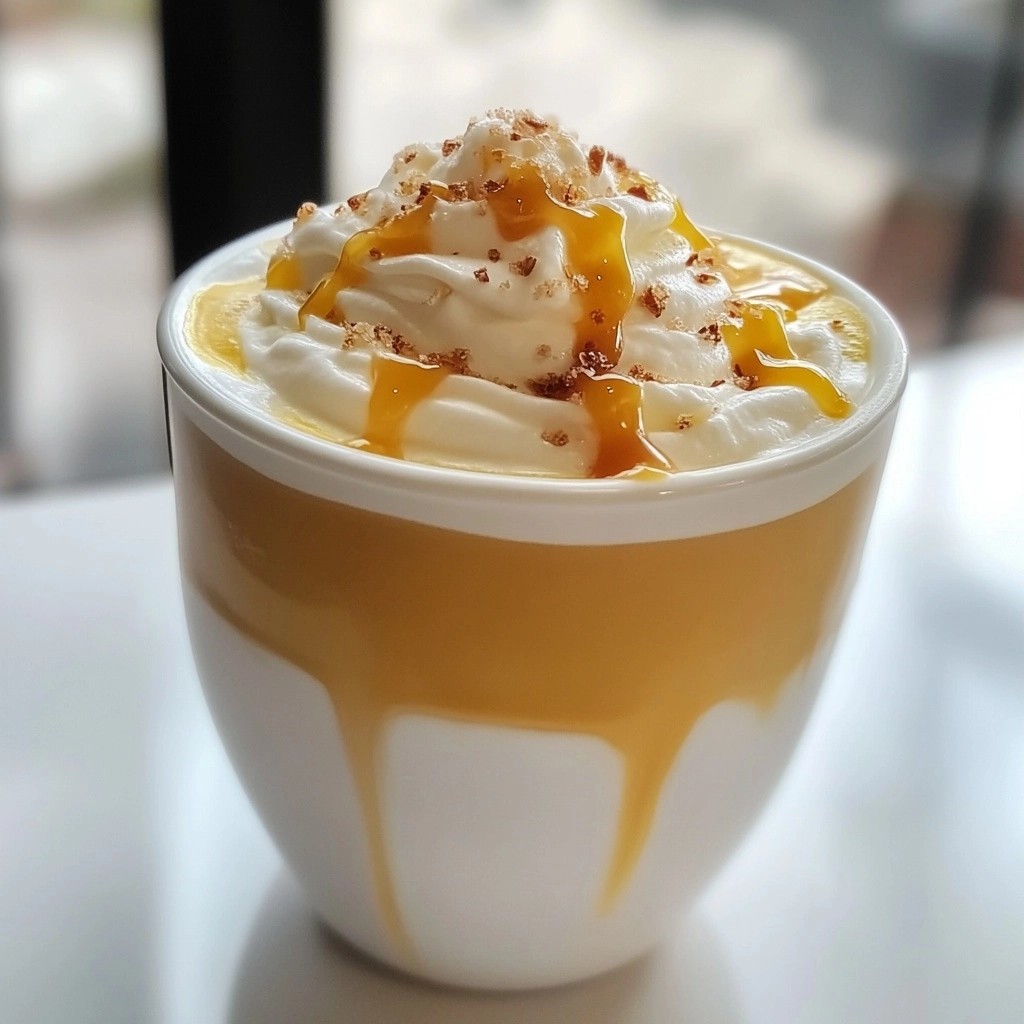 Frothy Starbucks DIY Hazelnut Caramel Macchiato Rezept