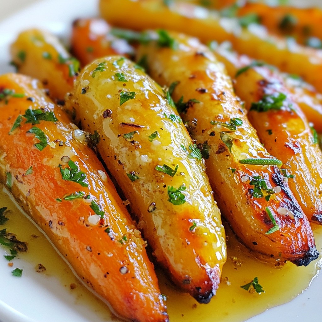 Knoblauchbutter-Röstkarotten Geschmackvoll und Einfach