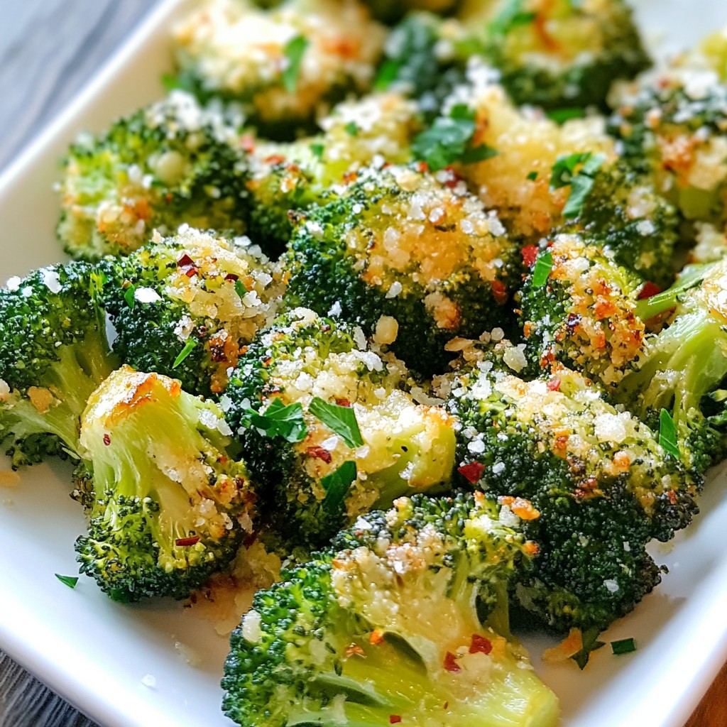 Knoblauch Parmesan Röstbrokkoli Wunderbar zubereiten