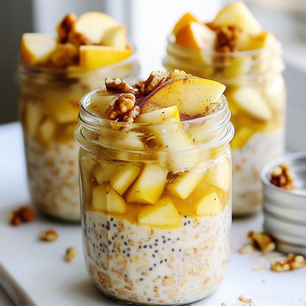 Einfache Apple Pie Overnight Oats Lecker und Nahrhaft