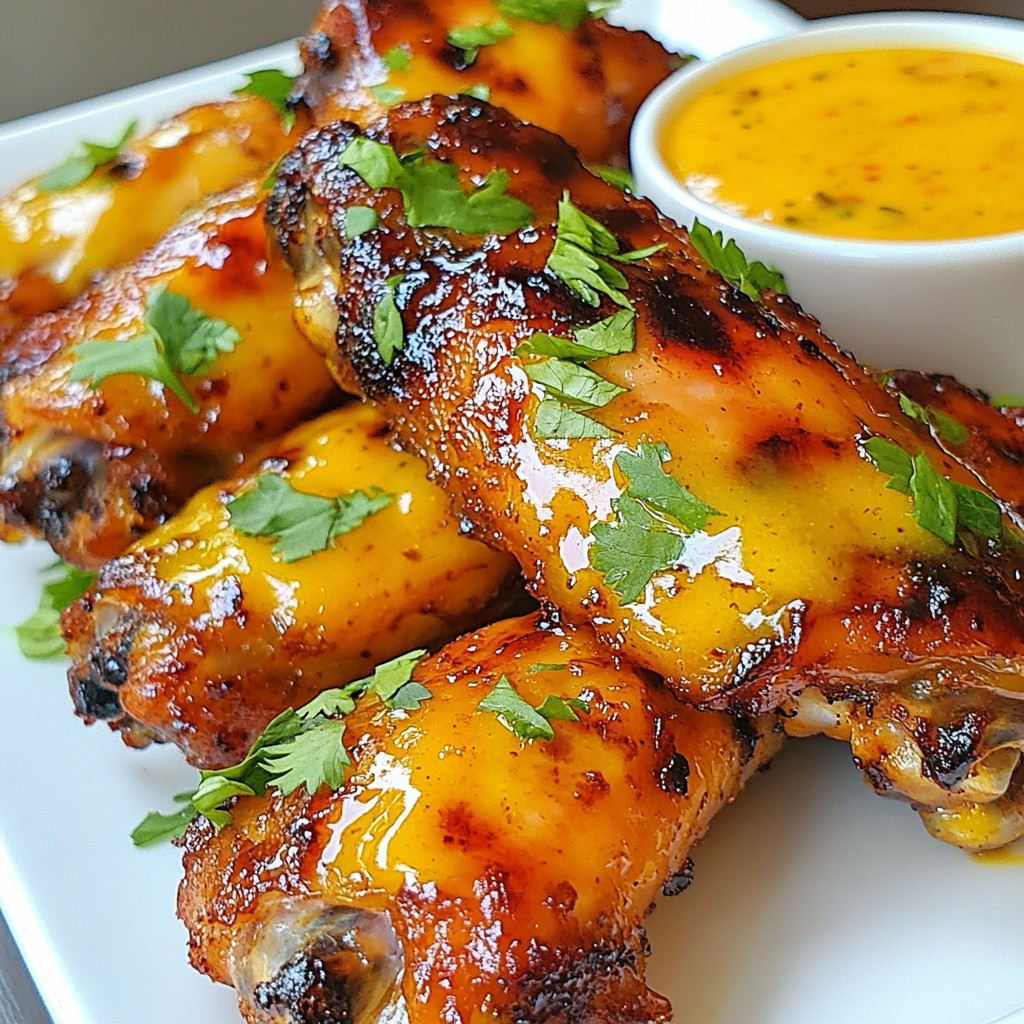 Mango Habanero Chicken Wings Köstlich und Scharf