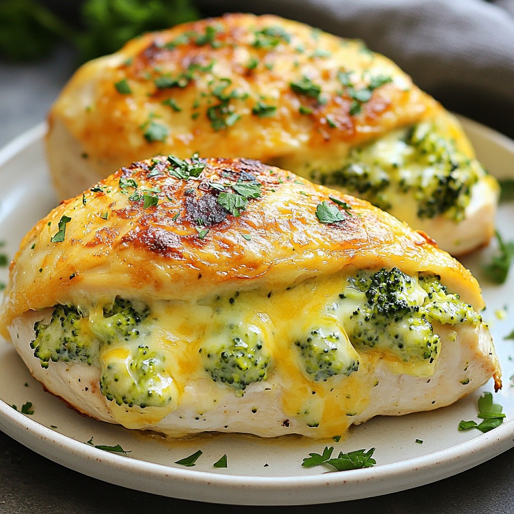 Cheesy Broccoli Stuffed Chicken Einfache und leckere Mahlzeit