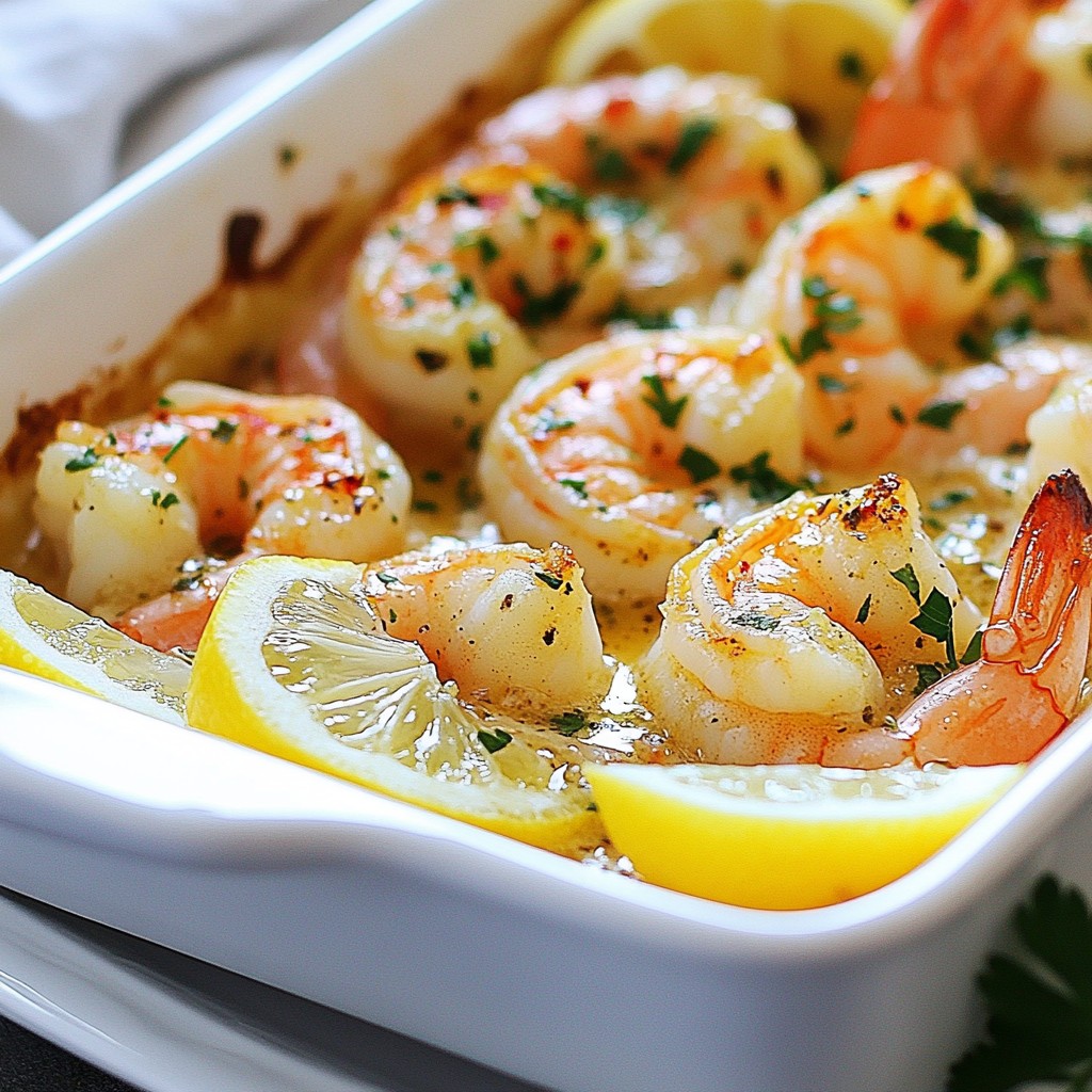 Knoblauchbutter gebackene Garnelen Schmackhafte Delikatesse