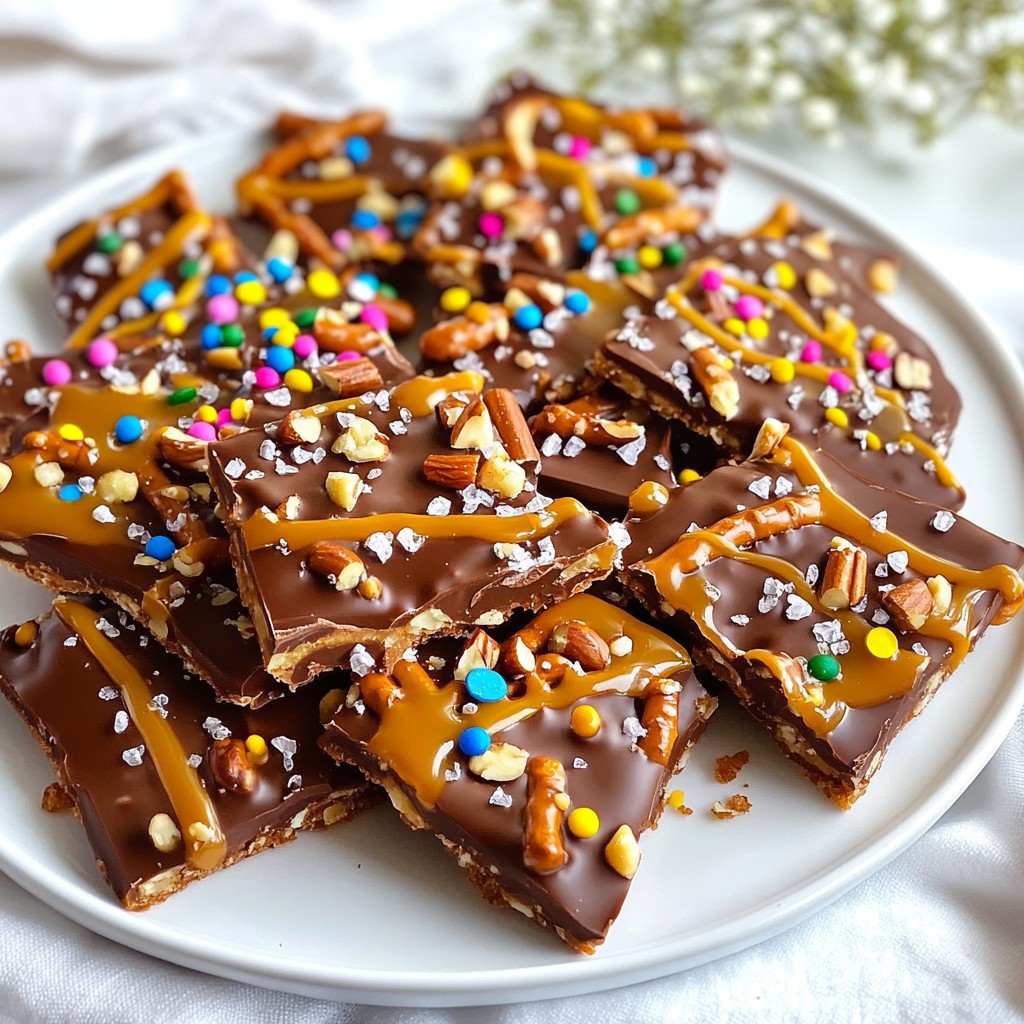 Schokoladen-Karamell-Brezel-Rinde Einfacher Genuss