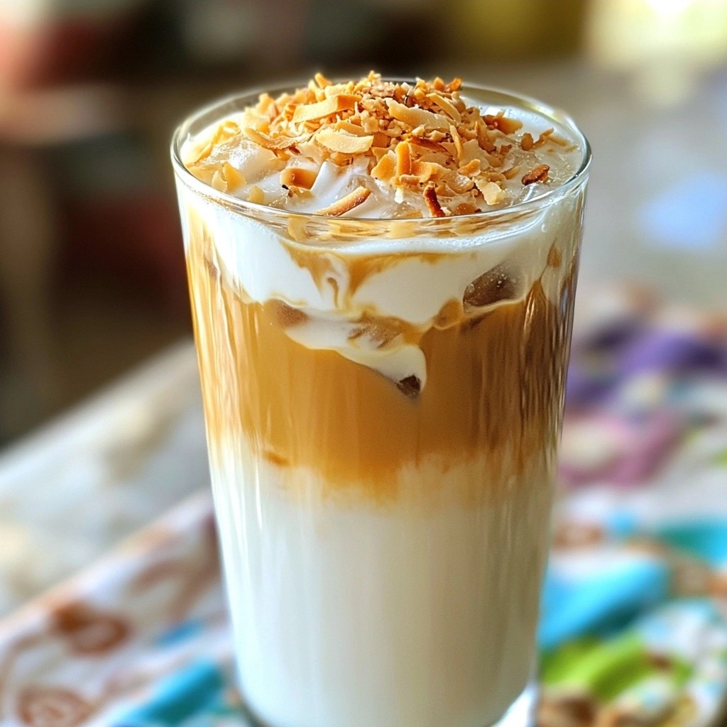 Erfrischender Starbucks DIY Iced Coconut Milk Latte
