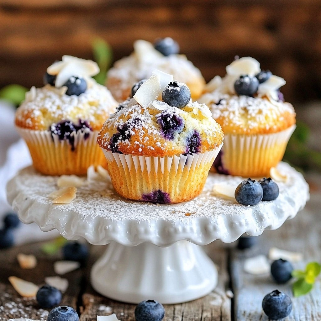 Saftige Blueberry Coconut Muffins einfach backen