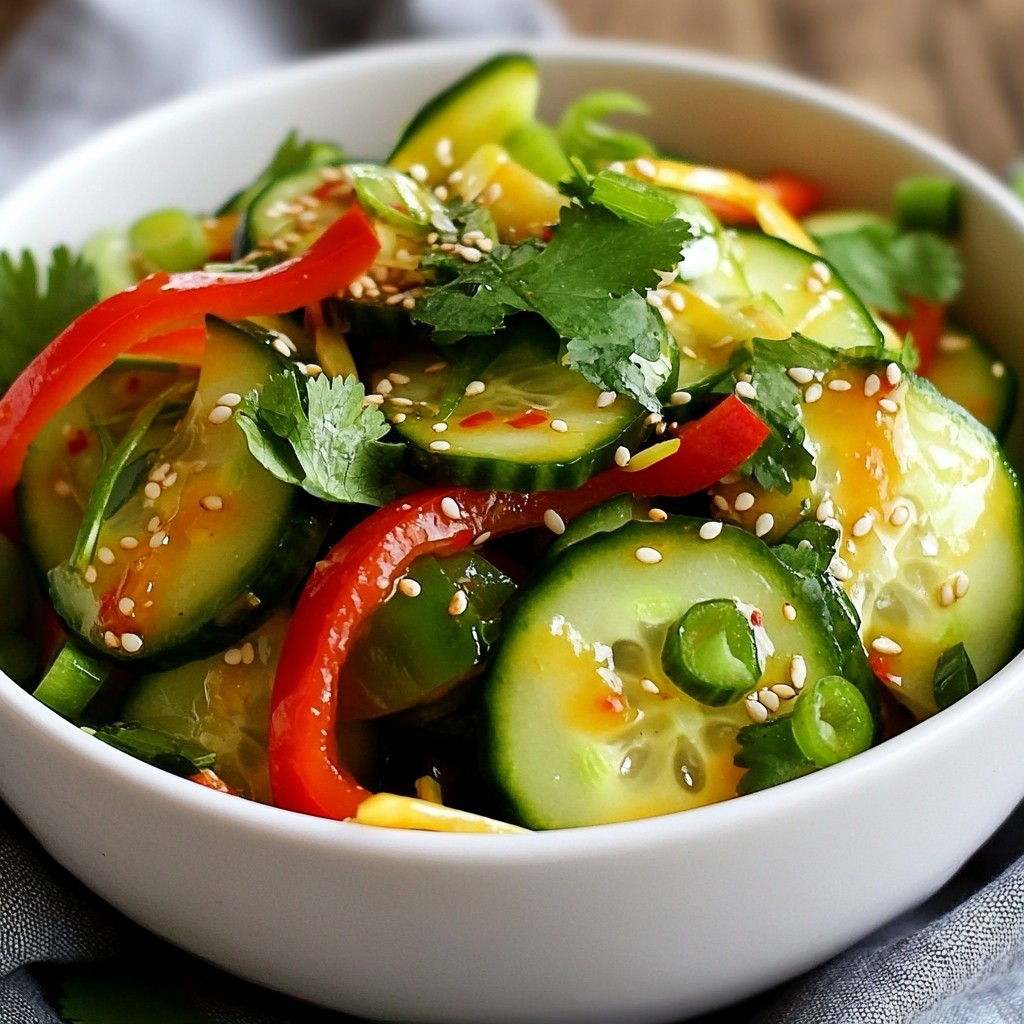 Spicy Sesame Cucumber Salad Frisch und Knackig Genießen