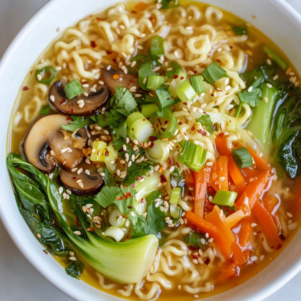 Sesame Garlic Ramen Noodle Bowl Einfache Genussreise