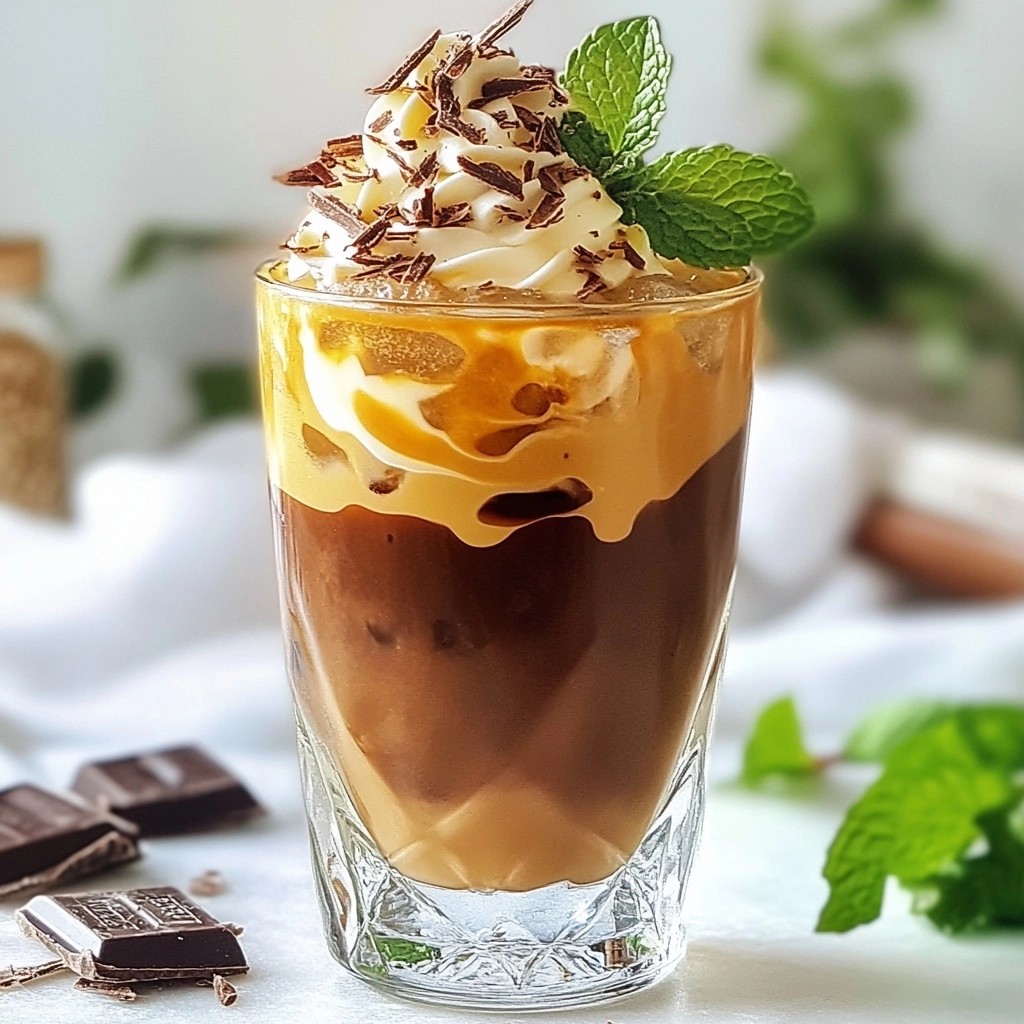 Erfrischender Starbucks DIY Schokoladen-Minz-Eiskaffee