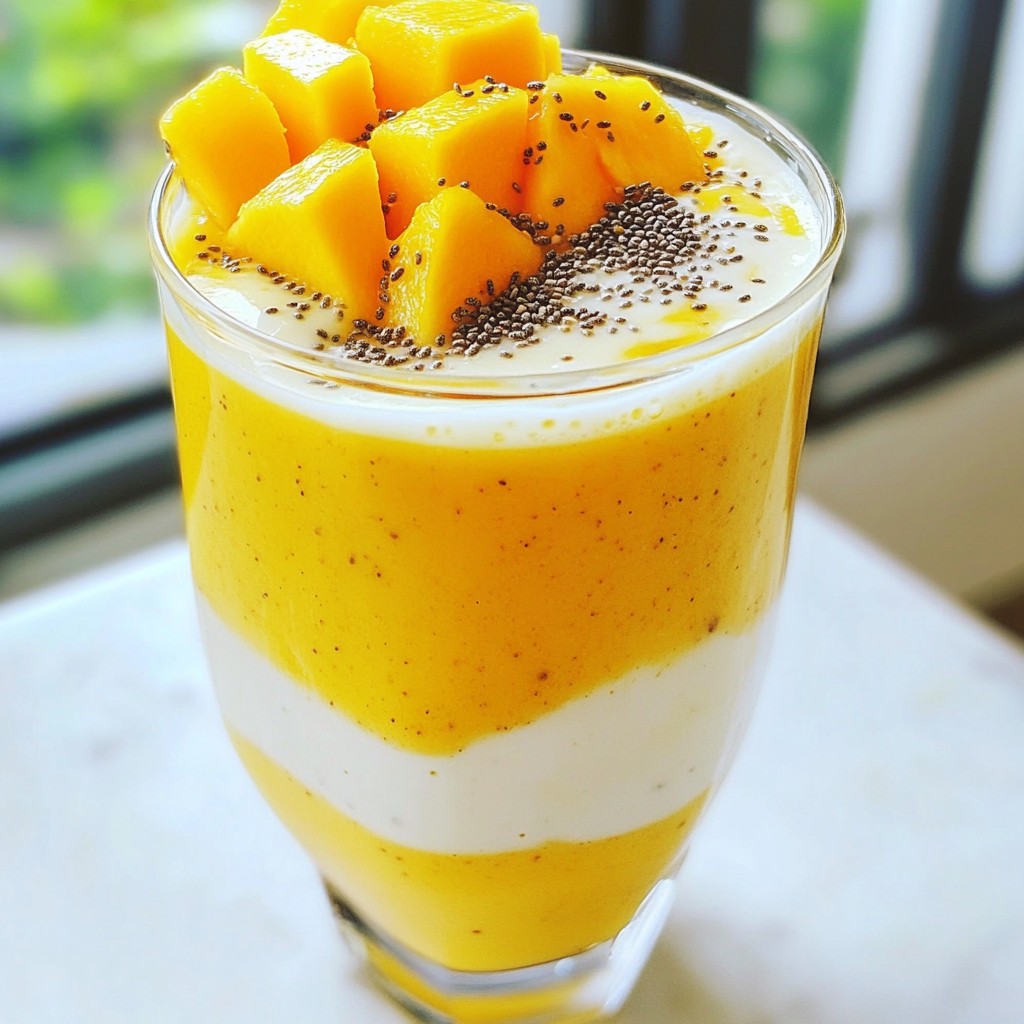 Tropical Mango Smoothie Frisch und Nährstoffreich