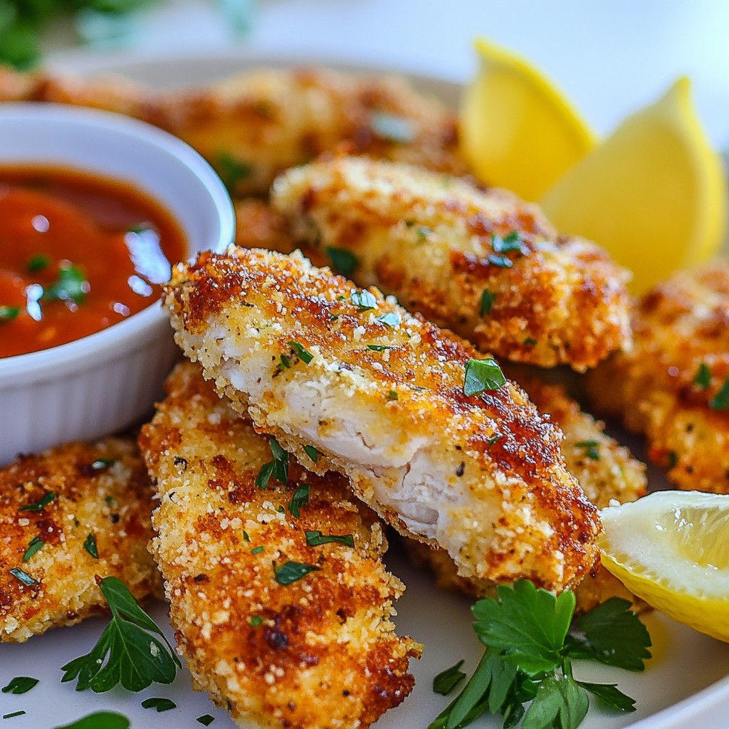 Garlic Parmesan Crusted Chicken Tenders Rezept Genießen