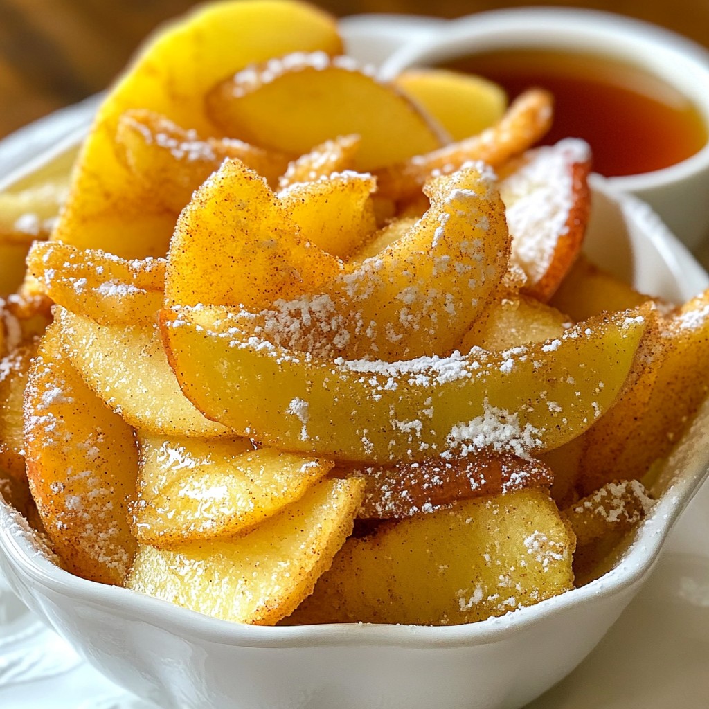 Luftfritteuse Apfelstäbchen Knusprig und Lecker