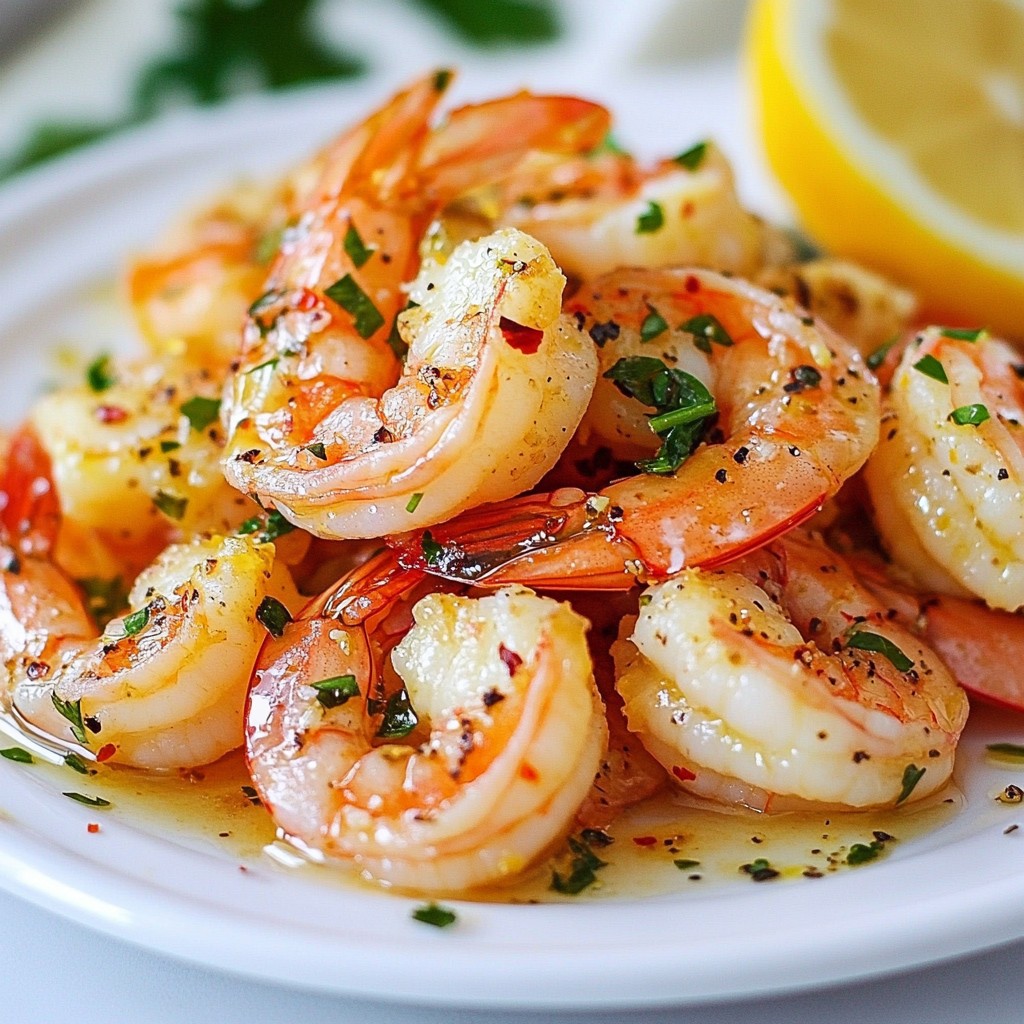 Zesty Lemon Garlic Shrimp Schnelles und leichtes Rezept