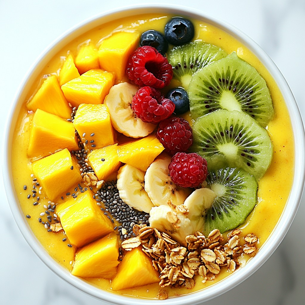 Mango Pineapple Smoothie Bowl Frisch und Lecker Rezept