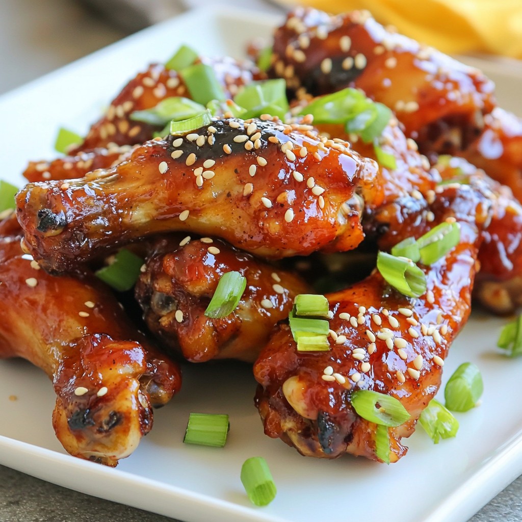 Spicy Copycat Recipes Korean BBQ Chicken Wings lecker
