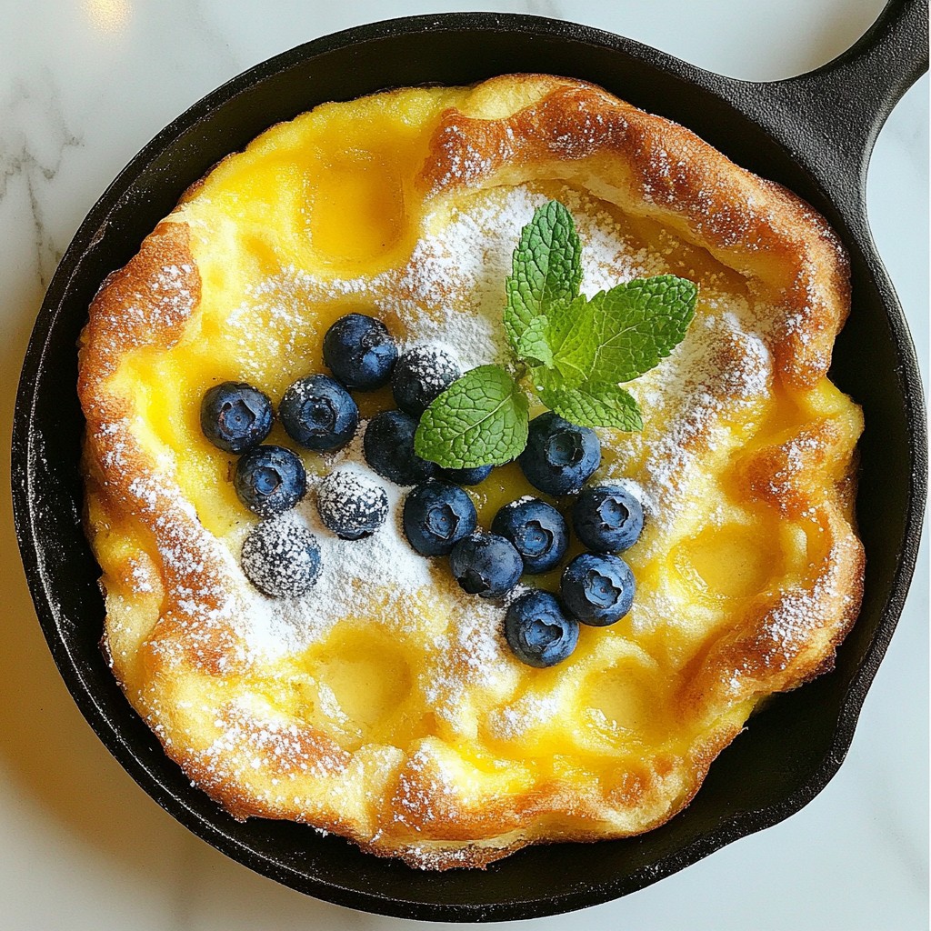 Lemon Blueberry Dutch Baby Einfaches Rezept für Genuss