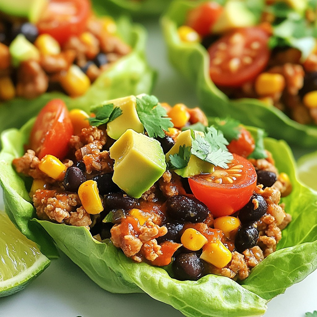 Turkey Taco Lettuce Wraps als gesunde Mahlzeit
