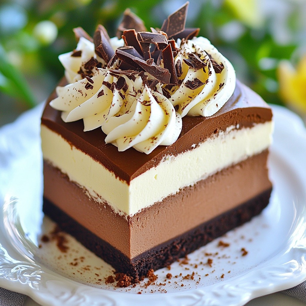 Triple Chocolate Mousse Cake Köstlicher Genuss