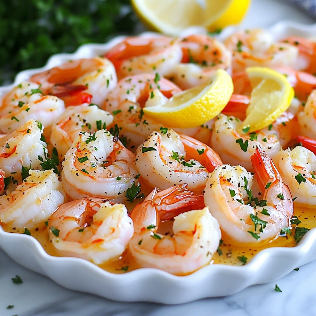 Lemon Garlic Roasted Shrimp Einfaches und schnelles Gericht