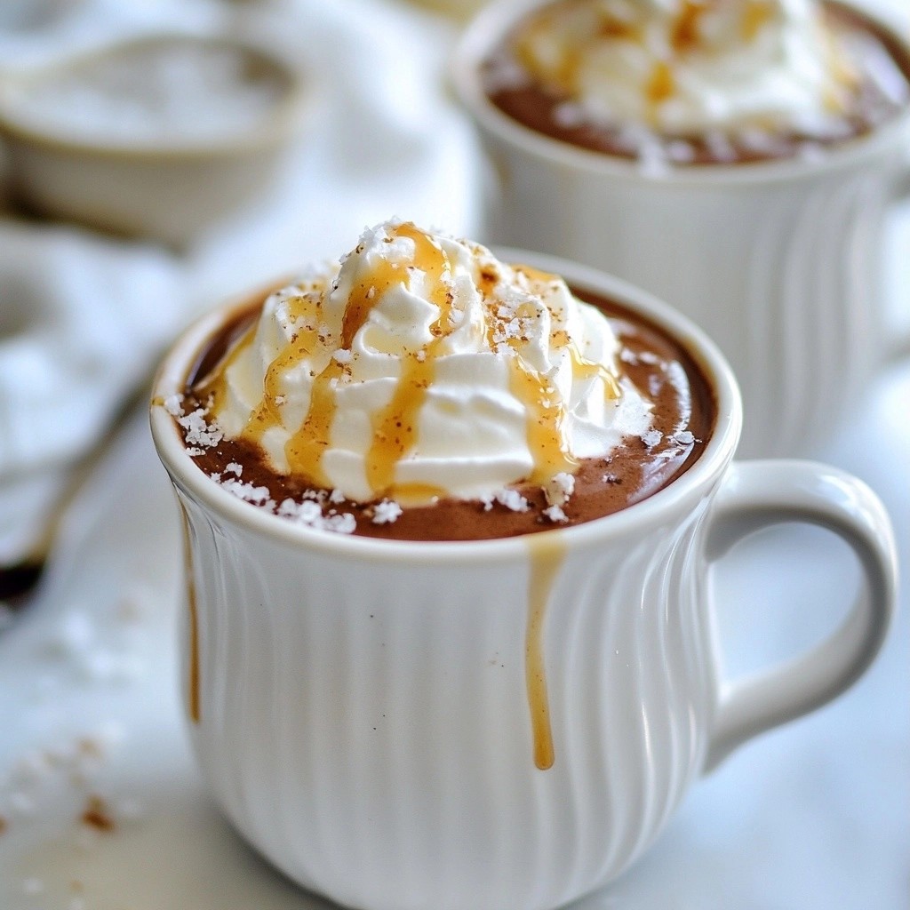 Creamy Starbucks DIY Salted Caramel Heißschokolade