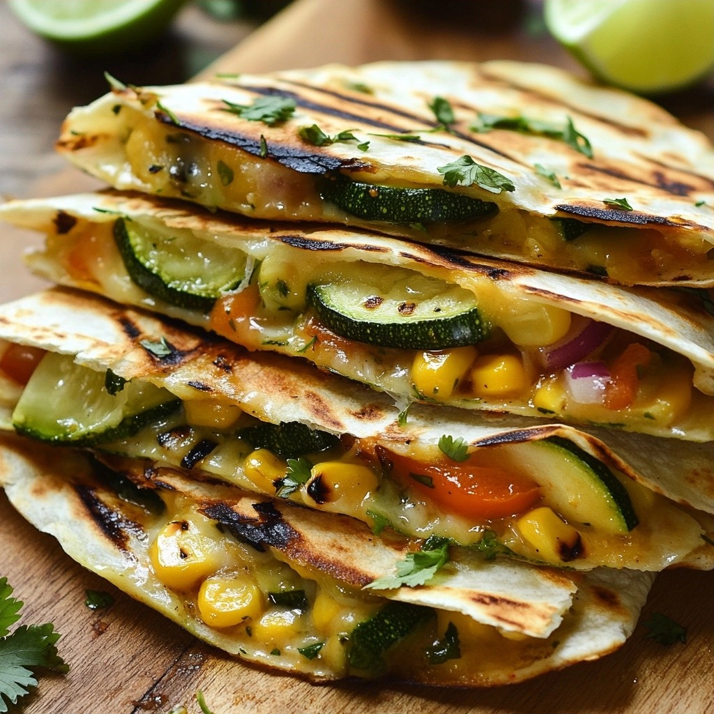 Smoky Restaurant-Style Gegrillte Gemüse-Quesadillas