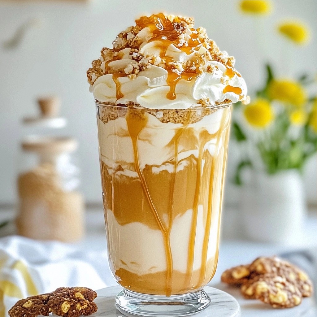 Creamy Starbucks DIY Caramel Ribbon Crunch Frappuccino