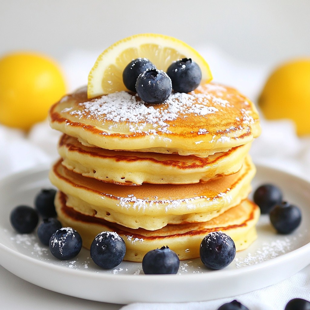 Lemon Blueberry Ricotta Pancakes Verführerisches Rezept