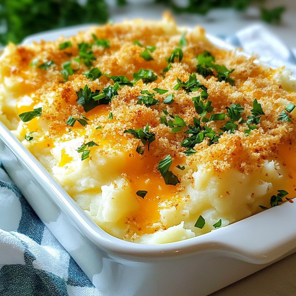 Käse-Knoblauch-Kartoffelauflauf Herzhaft und Lecker