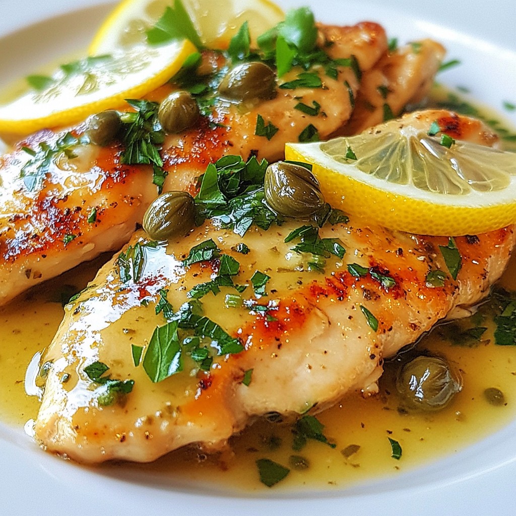 Zesty Restaurant-Style Lemon Herb Chicken Piccata