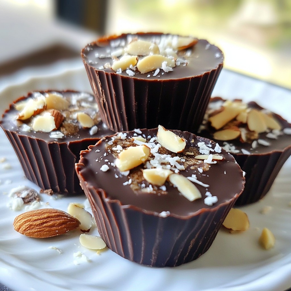 Schokoladen-Mandelbutter-Tassen köstlicher Genuss