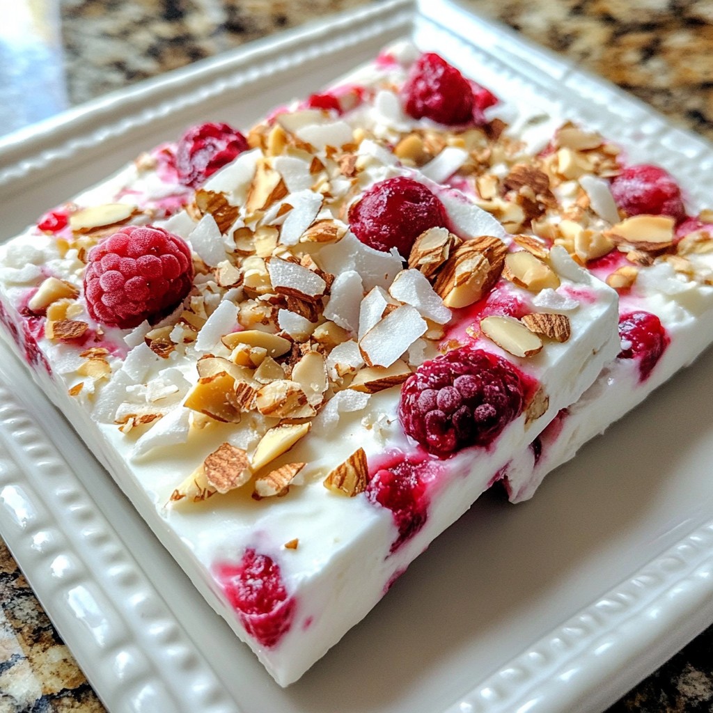 Griechischer Joghurt-Beeren-Bark Einfacher und Lecker