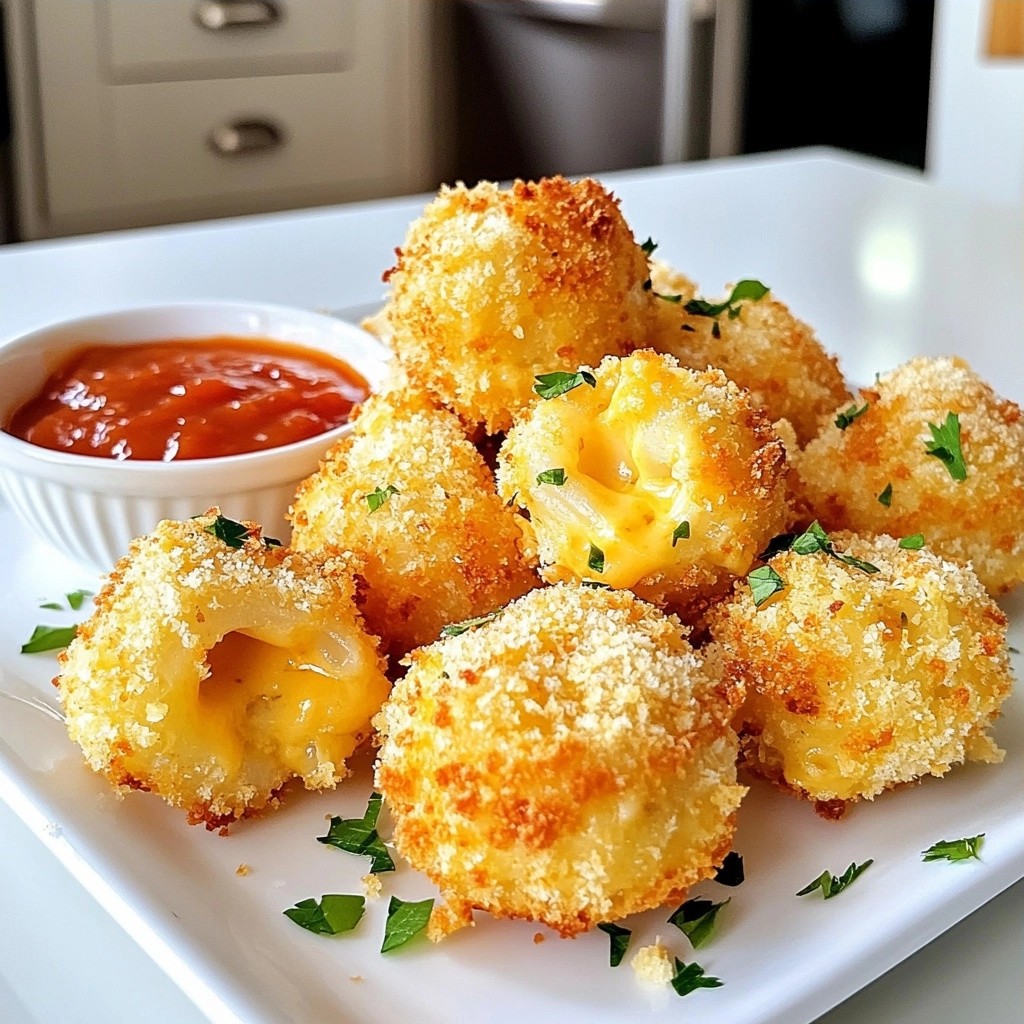 Käse Homemade Fast Food Mac and Cheese Bites Rezept