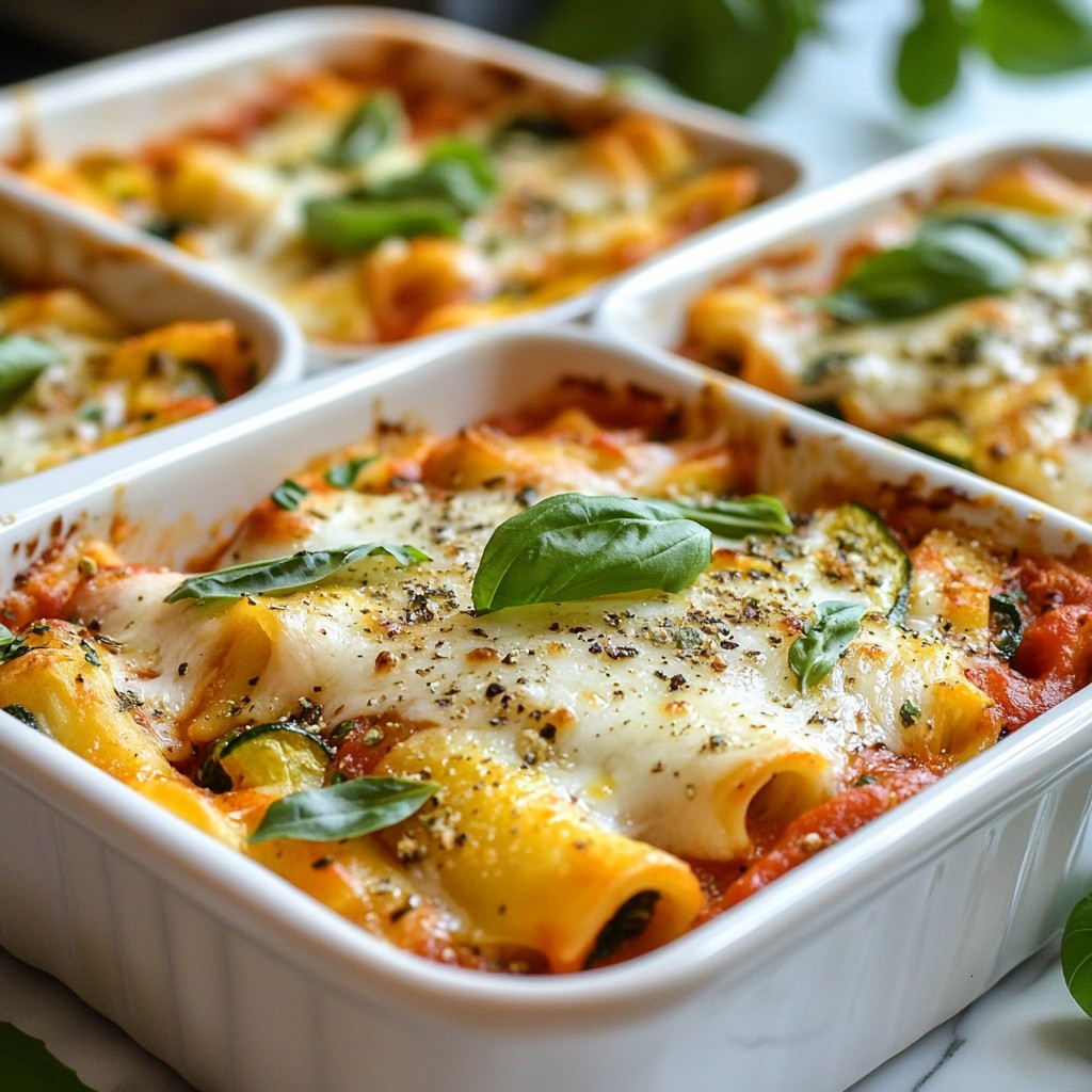 Veggie Loaded Baked Ziti Einfach und Lecker Zubereiten