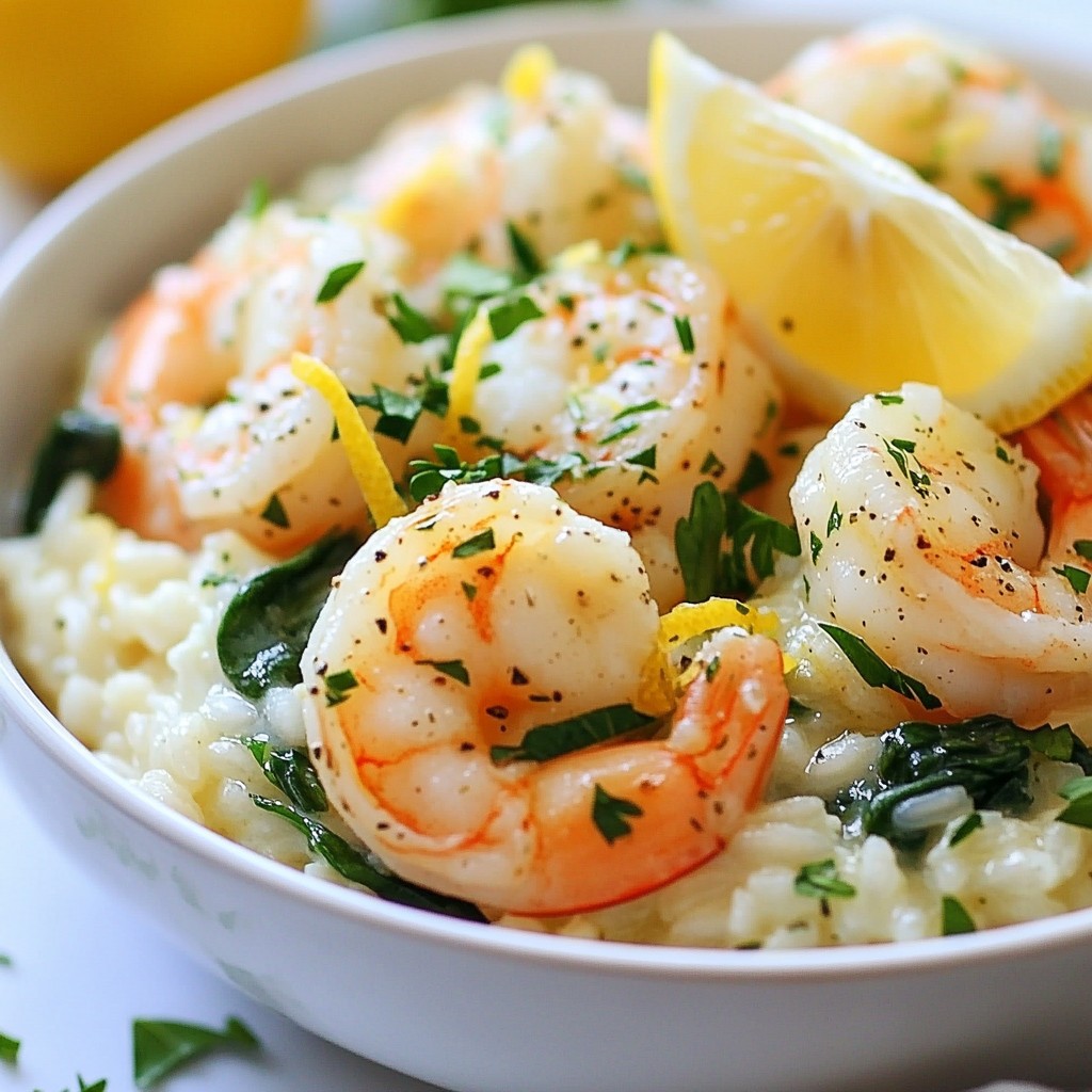 Lemon Garlic Shrimp Risotto Schnelles und leckeres Gericht