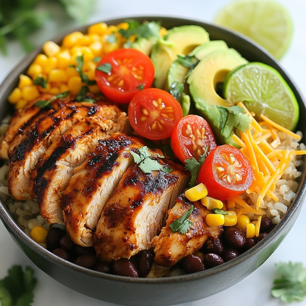 Smoky Restaurant-Style Chipotle Chicken Burrito Bowl Rezept