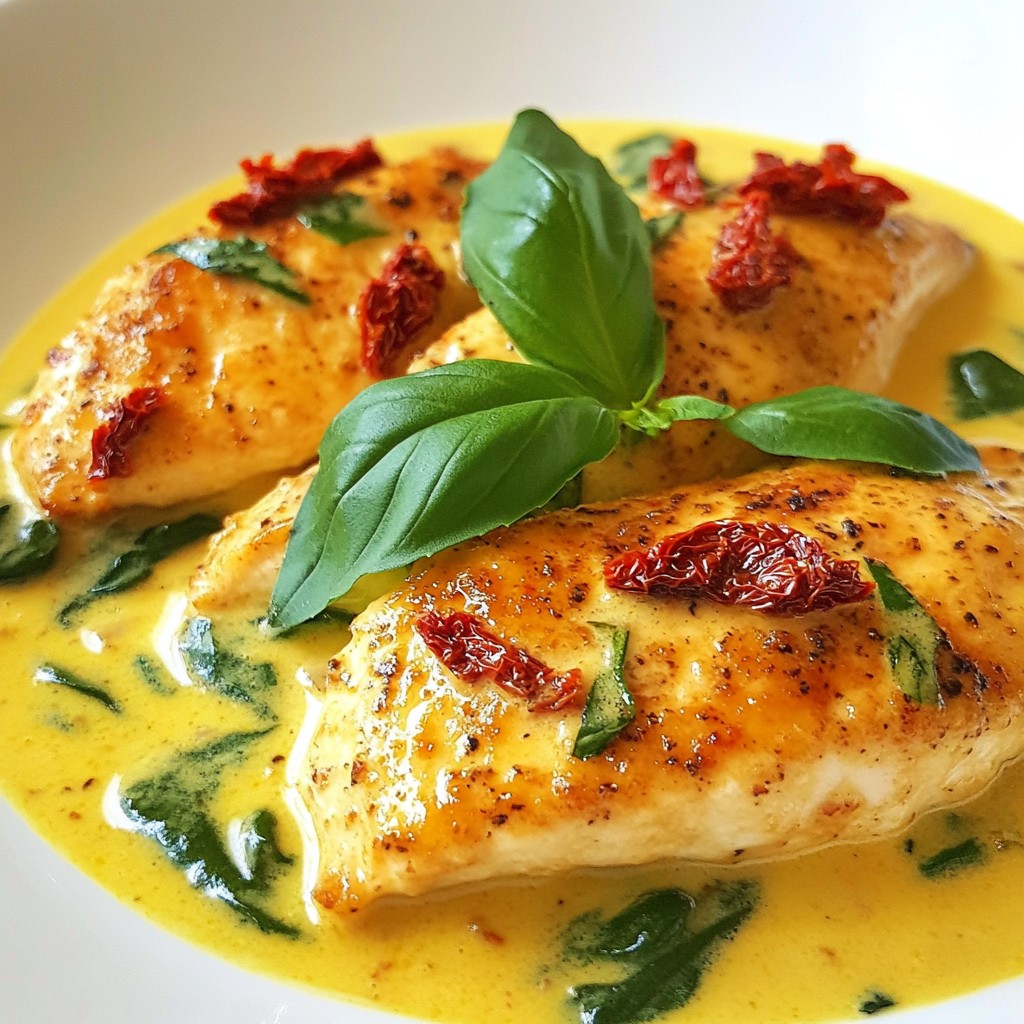 Cremiges getrocknetes Tomatenhühnchen einfach zubereiten