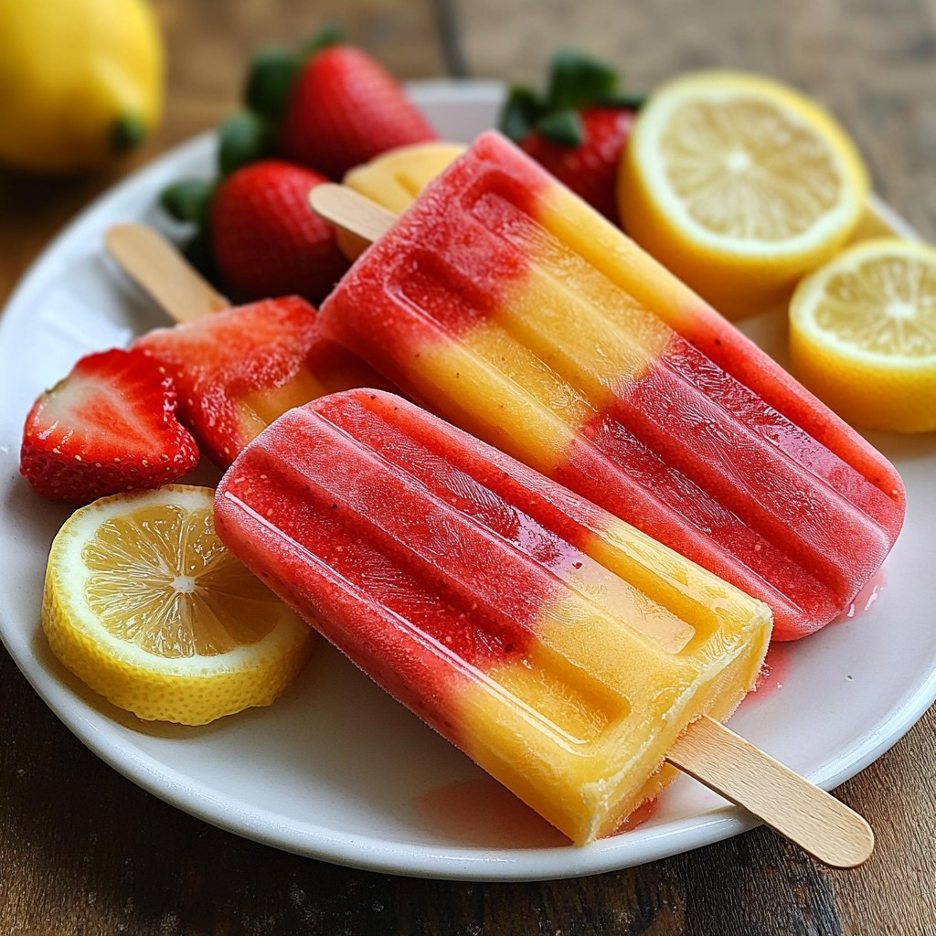 Erdbeer-Limonade-Popsicles Frisch und Einfach Zubereitet