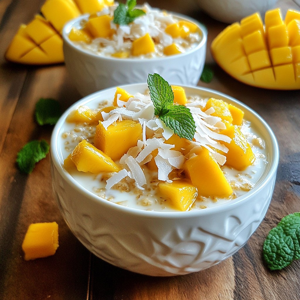 Mango Coconut Overnight Oats Einfach und Lecker
