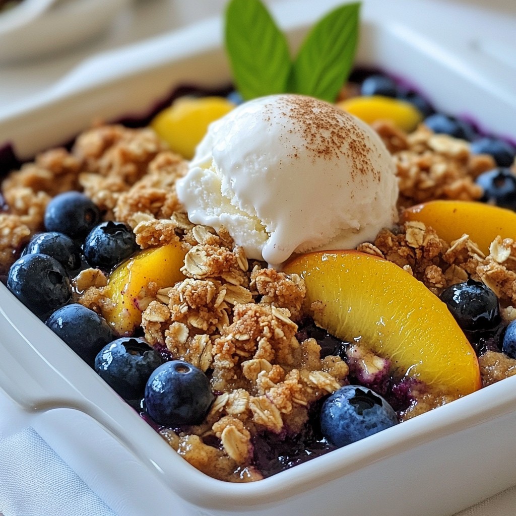 Blaubeer-Pfirsich-Crisp Einfach und Köstlich Zubereiten