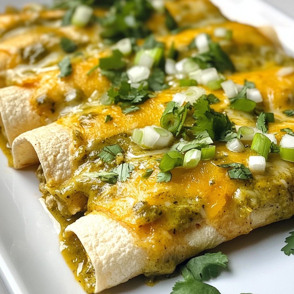 Leckere Green Chile Chicken Enchiladas schnell zubereiten