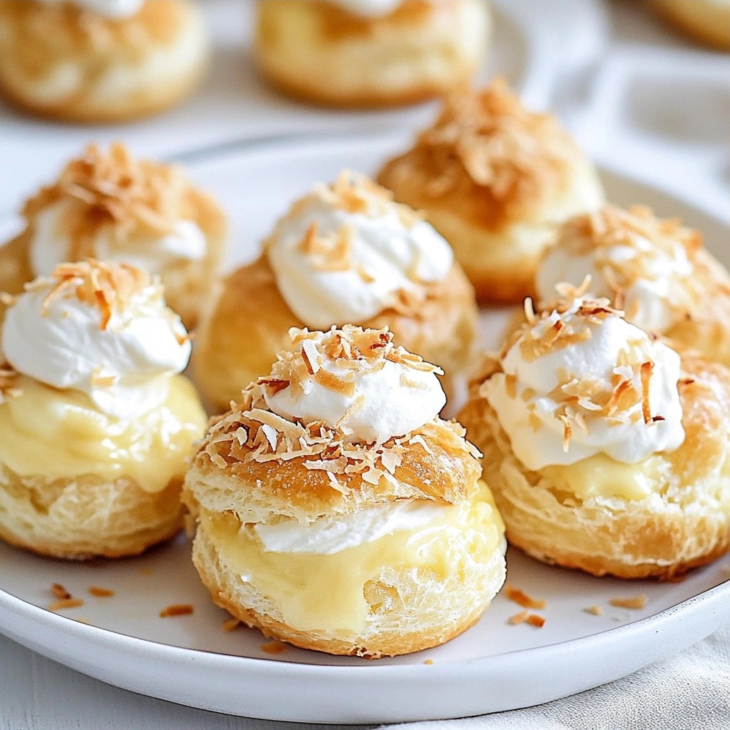 Fluffy Copycat Recipes Coconut Cream Puffs einfach zubereiten