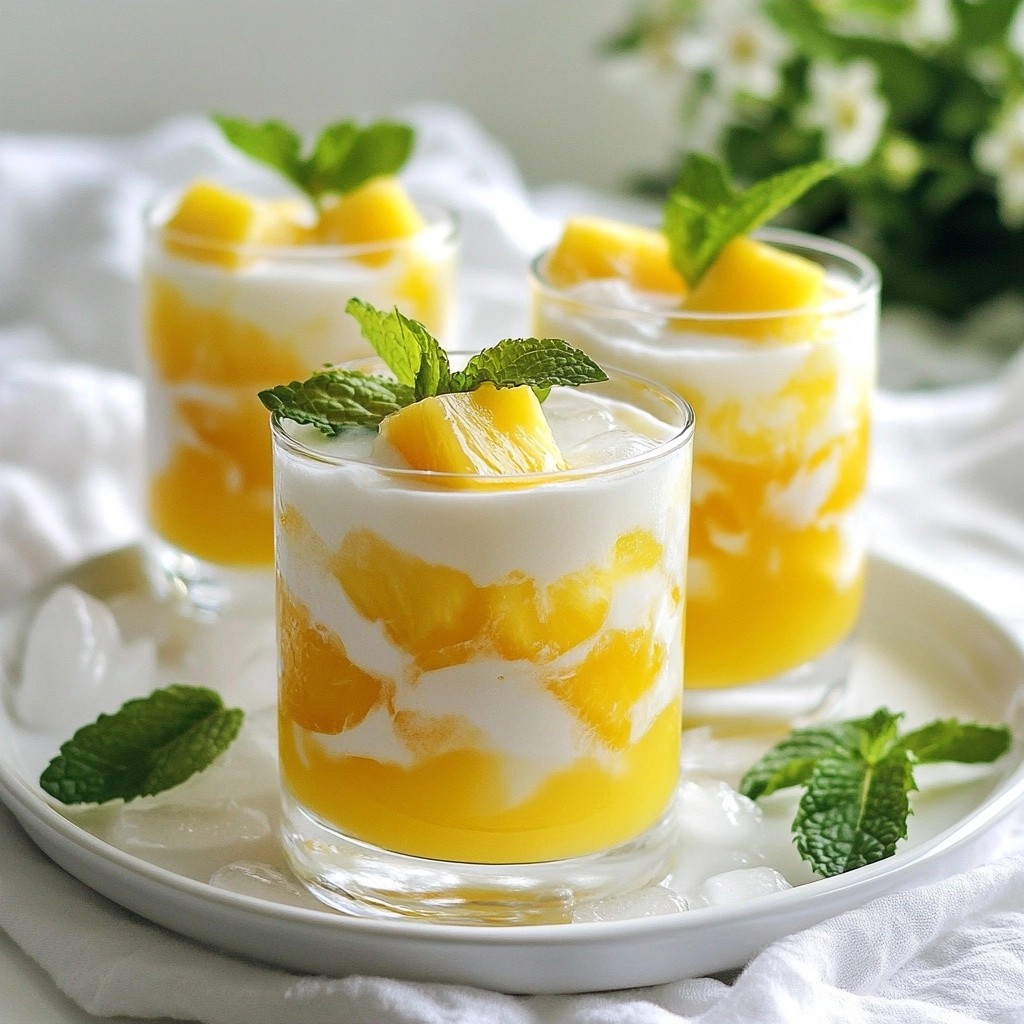 Erfrischender Starbucks DIY Ananas Kokosnuss Eistee