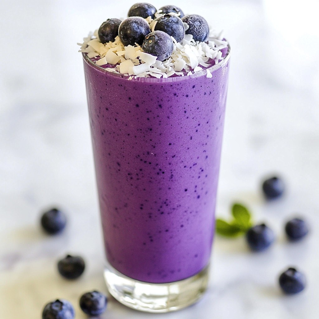 Leckerer Blueberry Coconut Smoothie Einfaches Rezept
