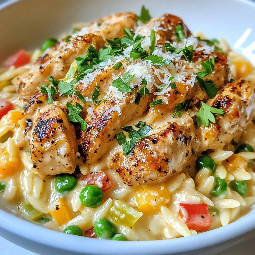 Cremiges Cajun Hühnchen Orzo Schnelles Genussrezept