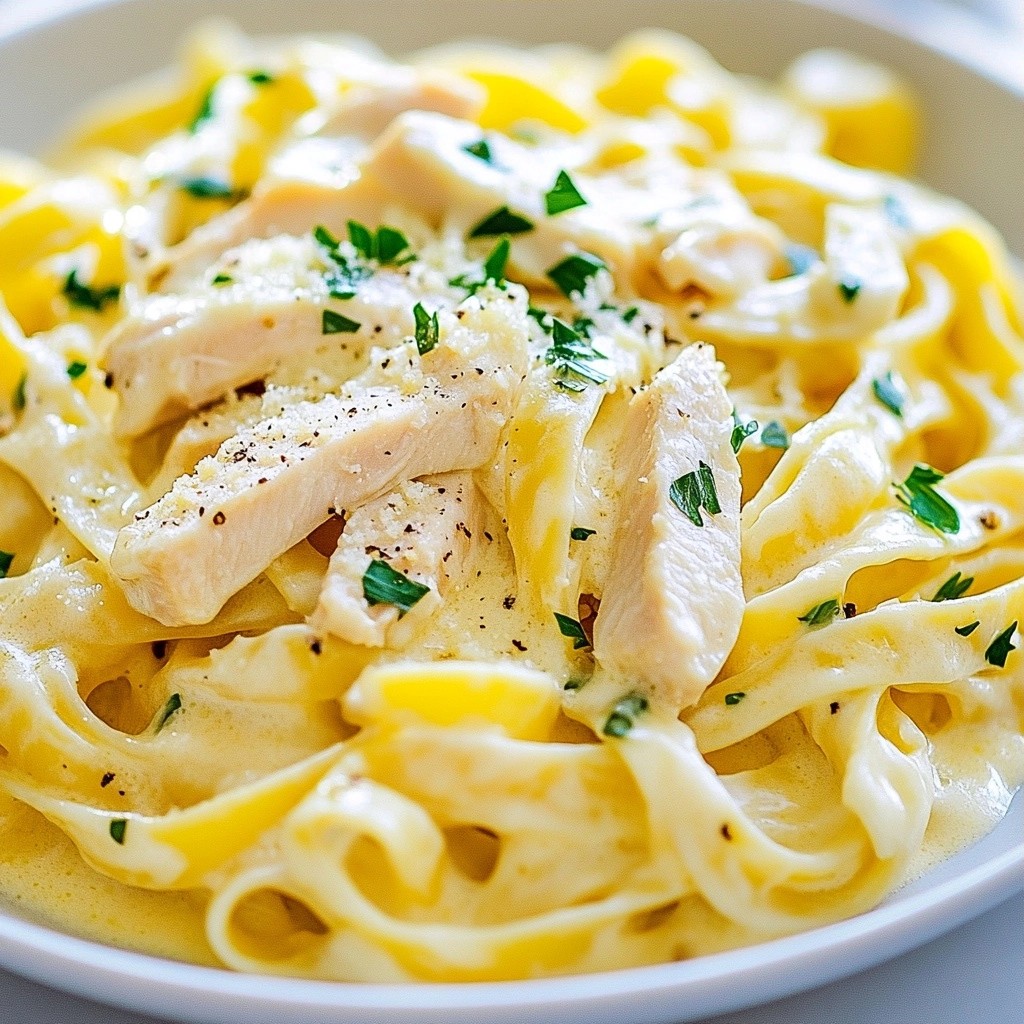Savory Olive Garden Copycat Chicken Fettuccine Rezept